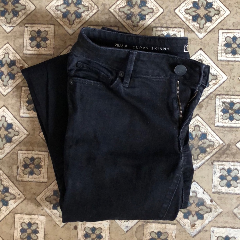 LOFT Black Curvy Skinny Jeans